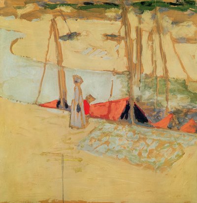 Promenade in the Port at Le Pouliguen, 1908 by Edouard Vuillard